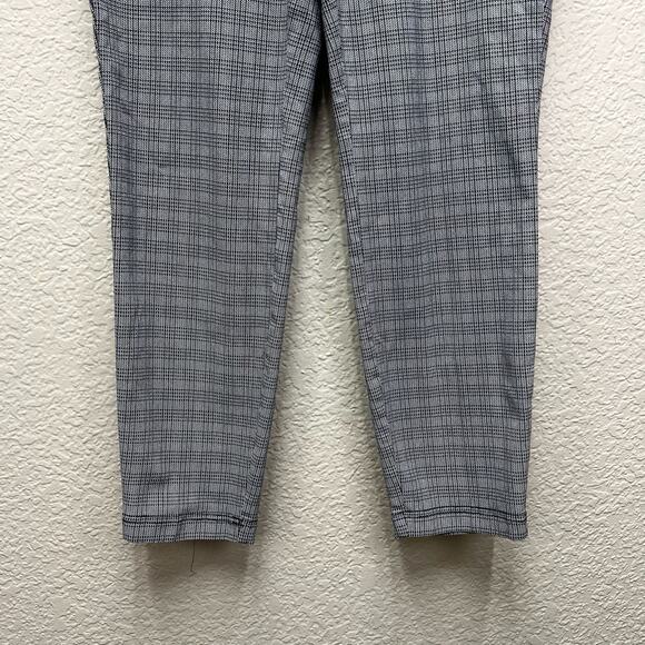 SOHO Apparel Ltd Women Black Straight Leg Dress Pant Size Medium Plaid Slacks - Picture 3 of 10